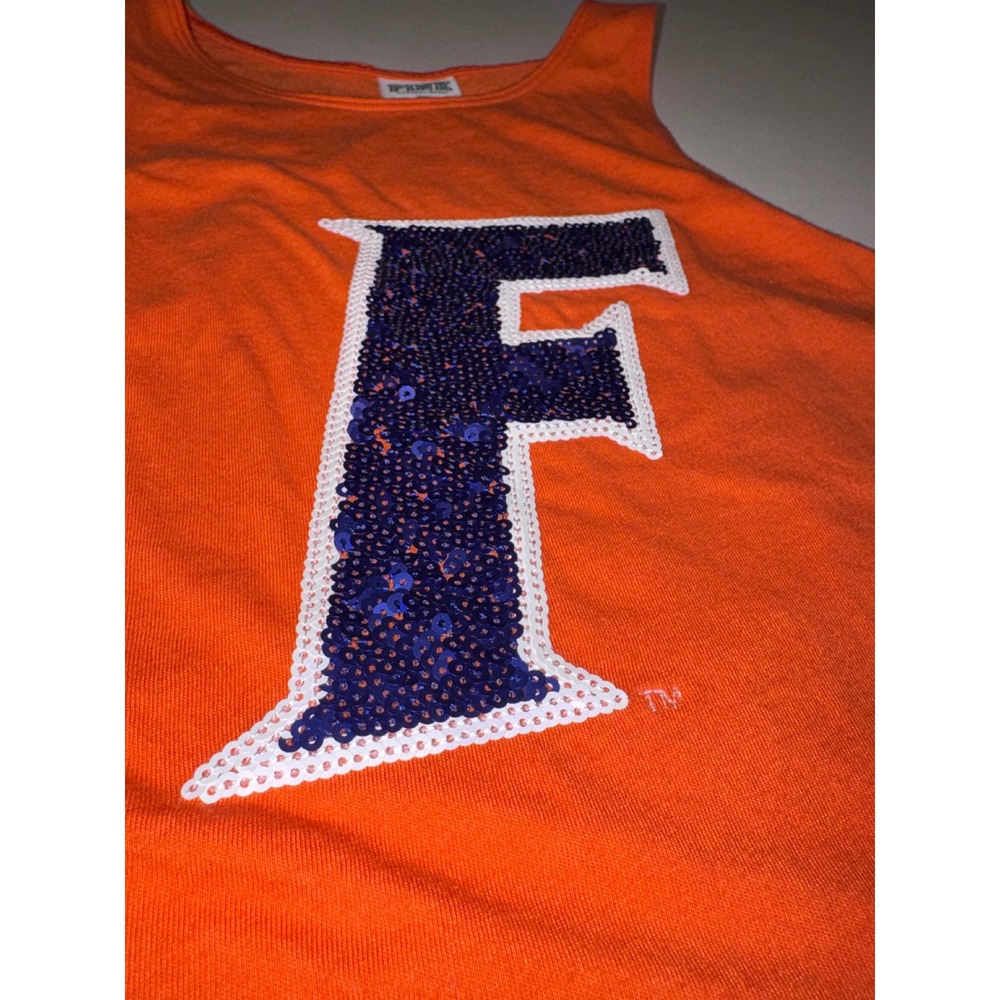 Victoria's Secret PINK 5th & Ocean Florida Gators BLING Tank Orange & Blue Small